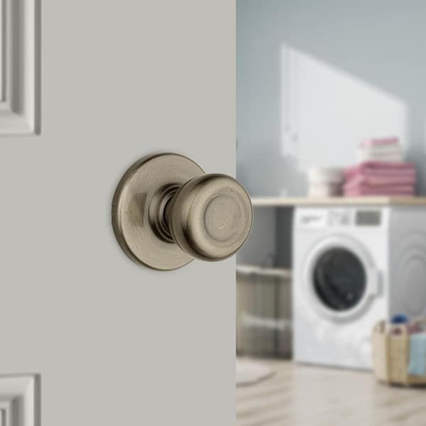 Tylo Antique Brass Passage Hall/Closet Door Knob 4-Pack