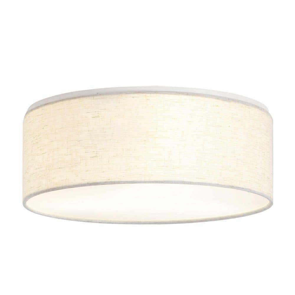 12.59 in. Modern Flush Mount Ceiling Light Transitional Drum Light Fixture with Fabric Shade price history on PriceWatchPro