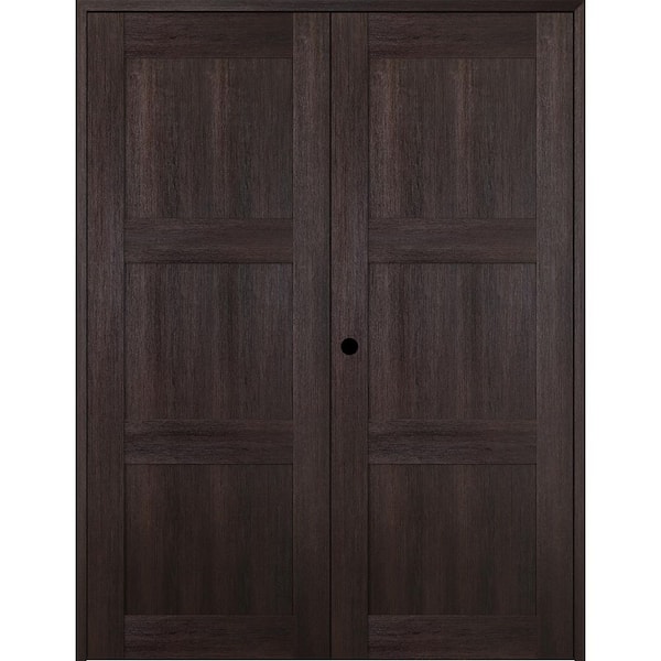 Belldinni 72 in. x 80 in. Right Hand Active Veralinga Oak Wood Composite Double Prehung Interior Door