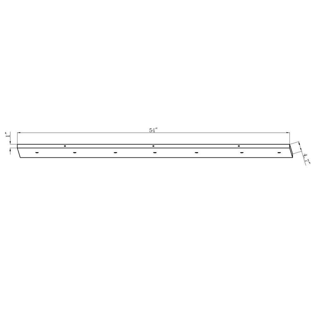 Brushed Nickel 54'' Multi Point LED Canopy