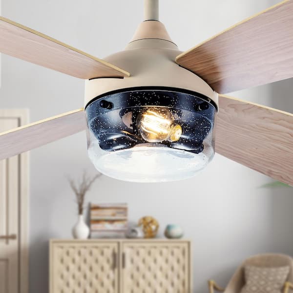 Yvette 42 in. 2-Light Indoor Almond Ceiling Fan with Remote