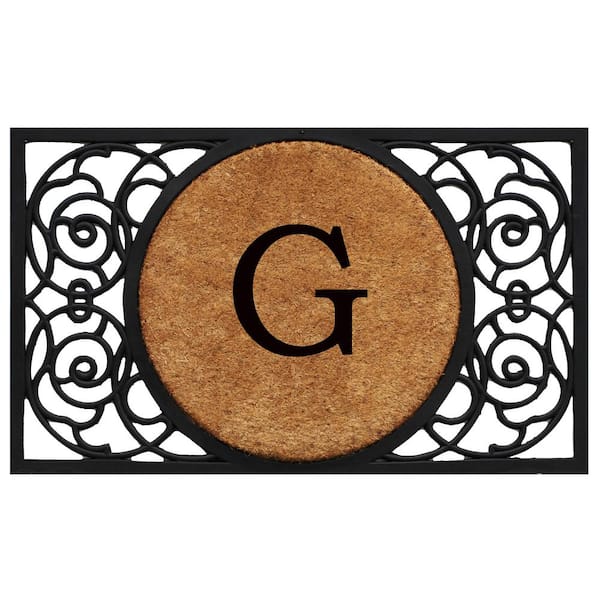 Calloway Mills Armada Circle 18 in. x 30 in. Monogram G Door Mat