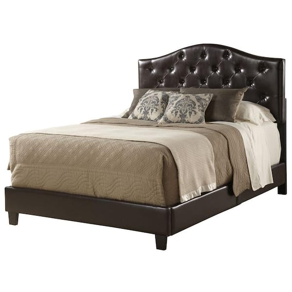 PRI All-in-1 Brown Queen Upholstered Bed