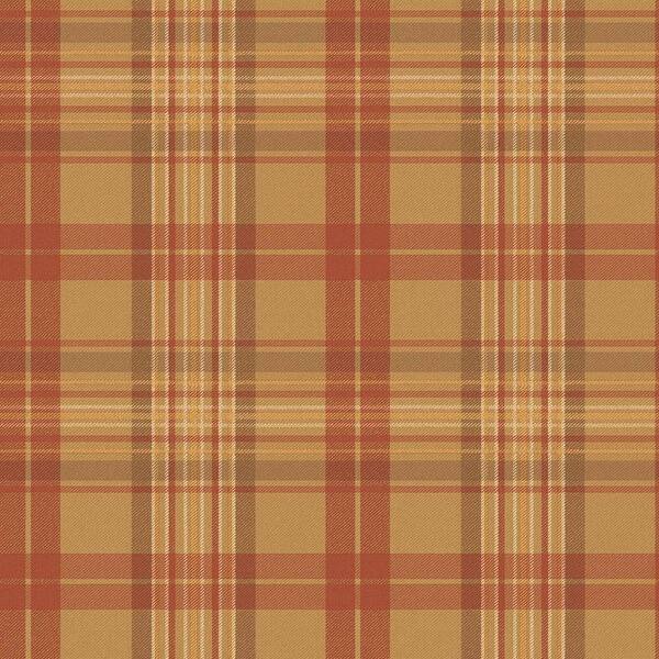 Chesapeake Austin Red Plaid Wallpaper