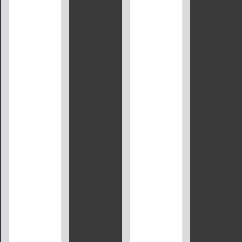 Black/White/Silver Smart Stripes 3 Formal Stripe Sheen Finish Non-Pasted Vi