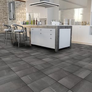Euro Forum Antracite 12 in. x 24 in. Porcelain Floor and Wall Tile (16.68 sq. ft. / Case)