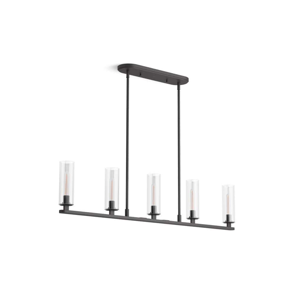 Crue 5-Light Matte Black 45 in. Linear Chandelier price history on PriceWatchPro