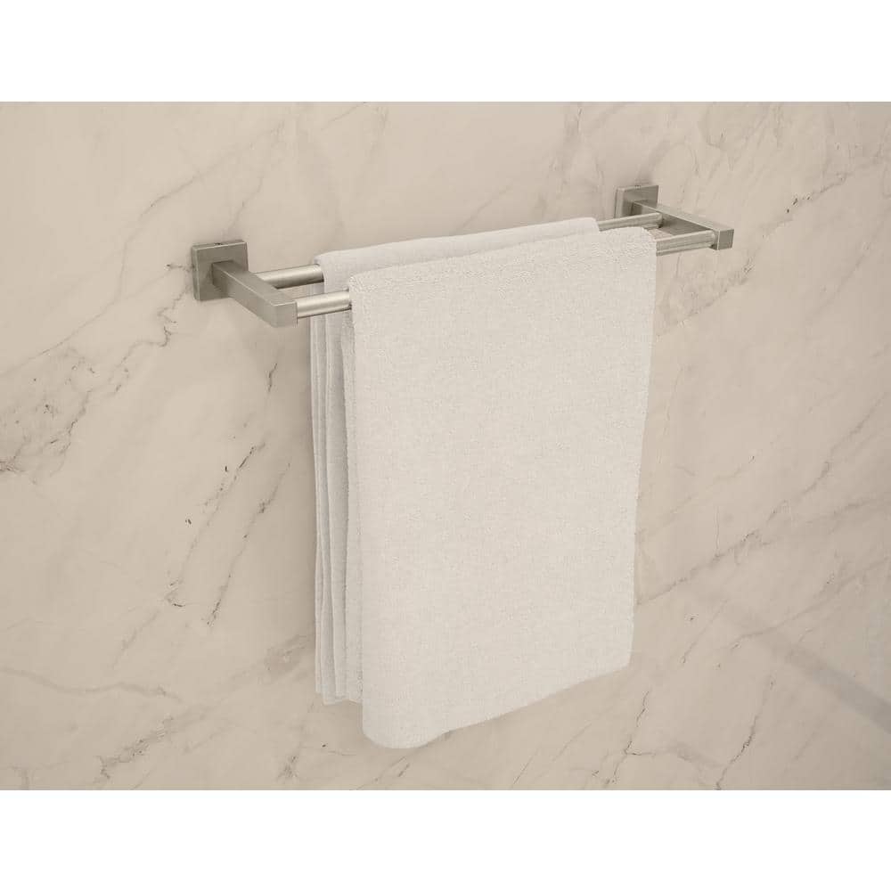 Duro 24" Satin Nickel Wall Mounted Double Towel Bar