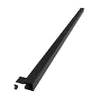 3 in. x 3 in.x 99 in. Mixed Materials Matte Black End Fence Post Kit