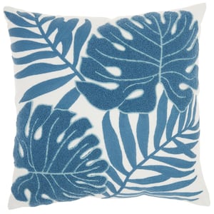 Lifestyles Blue 18 in. x 18 in. Throw Pillow