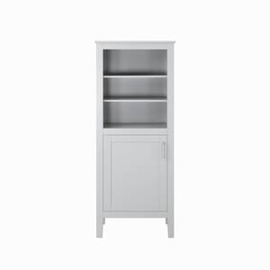 Sepal 24 in. W x 16 in. D x 60 in. H Dove Gray Linen Cabinet