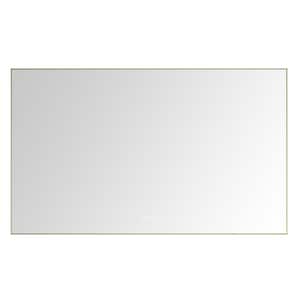 60 in. W x 36 in. H Large Rectangular Metal Framed Dimmable AntiFog Wall Mount LED Bathroom Vanity Mirror in Gold