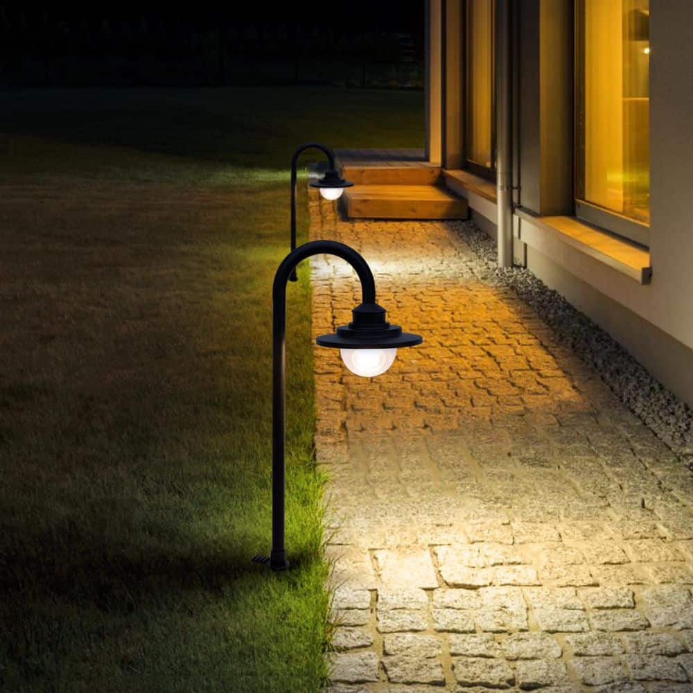 Hampton Bay Sandhurst Low Voltage Coastal Matte Black Integrated