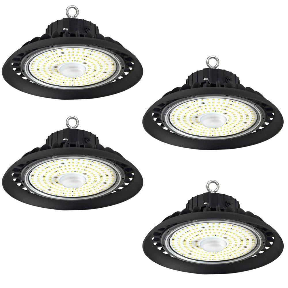 100-Watt Integrated LED Dimmable Balck High Bay Light 16000LM 5000K Daylight Commercial UFO High Bay Light, IP65 (4Pack) price history on PriceWatchPro
