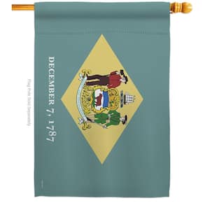 2.5 ft. x 4 ft. Polyester Delaware States 2-Sided House Flag Regional Decorative Horizontal Flags