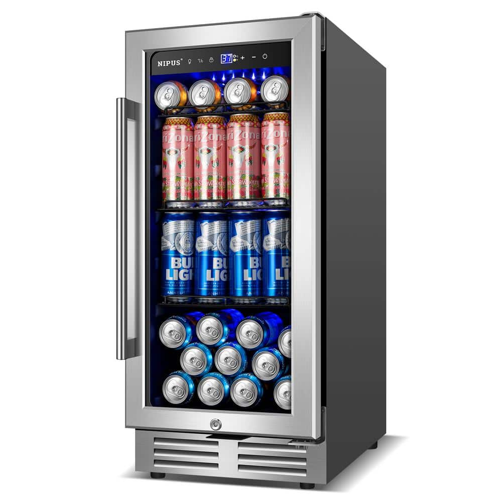 Compact Stainless Steel Undercounter Smart Beverage Refrigerator