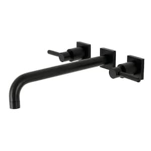 Concord 2-Handle Wall Mount Roman Tub Faucet in. Matte Black