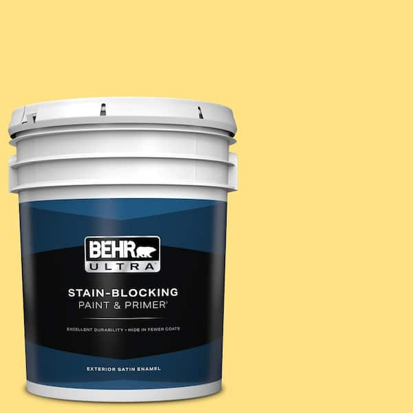 BEHR ULTRA 5 gal. #360B-4 Sweet Chamomile Satin Enamel Exterior Paint & Primer