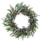 24 in. Artificial Mixed Leaf Christmas Wreath