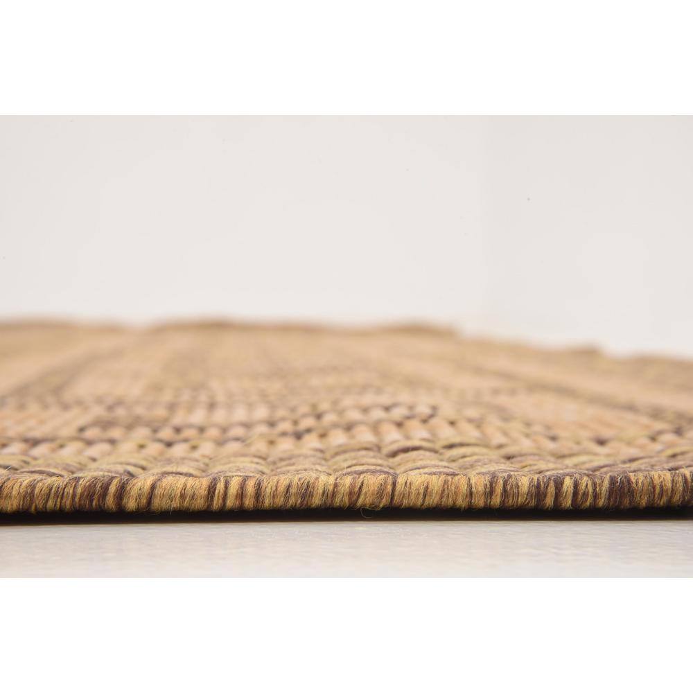 Brown Greek Key 7' x 10' Outdoor Flatweave Area Rug