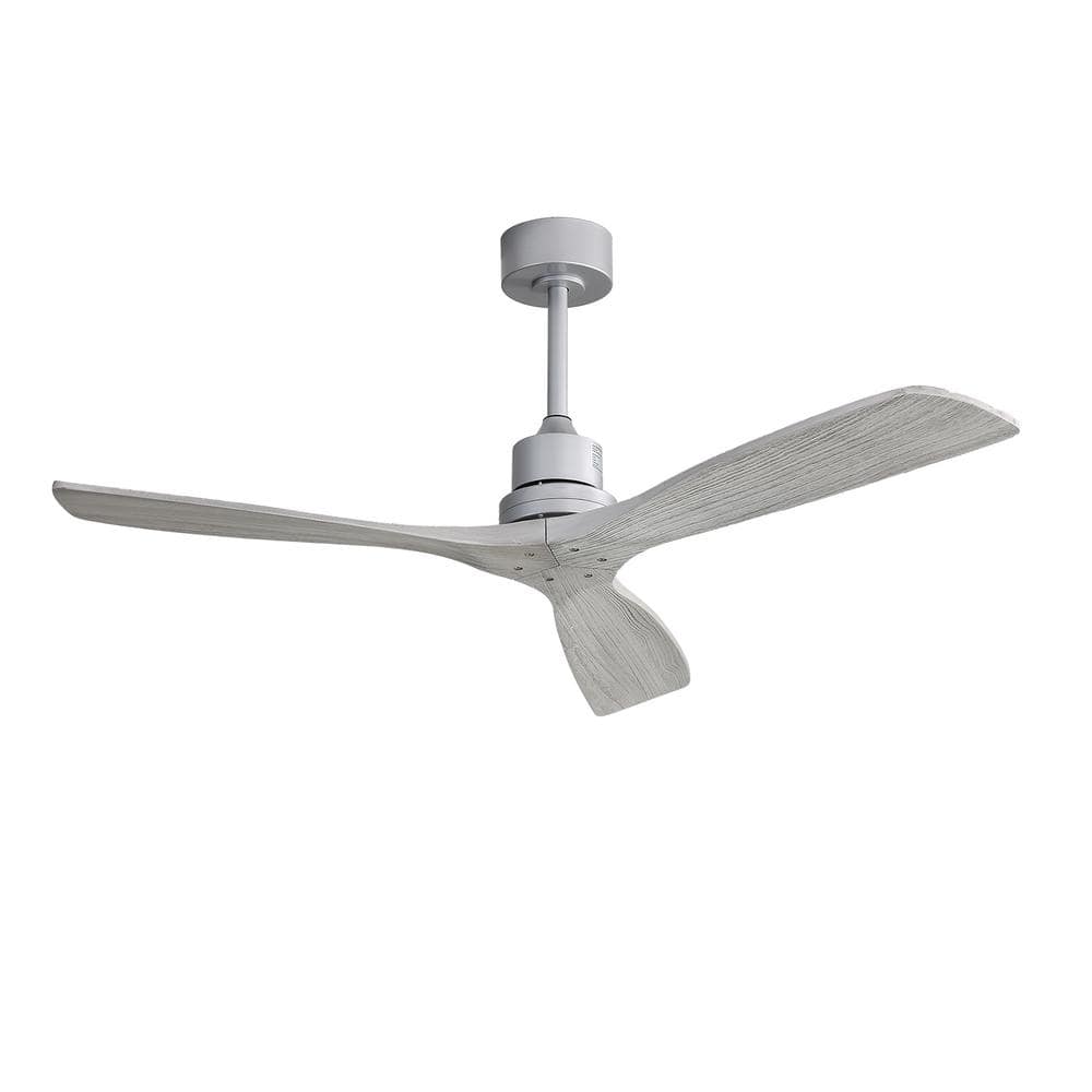 52 in. Indoor Ceiling Fan Without Light 3 Solid Wood Blades Remote Control 