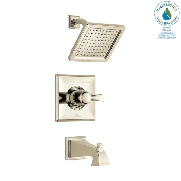 Delta Dryden 1-Handle Tub and Shower Faucet Trim Kit in Polished Nickel (Valve Not Included)