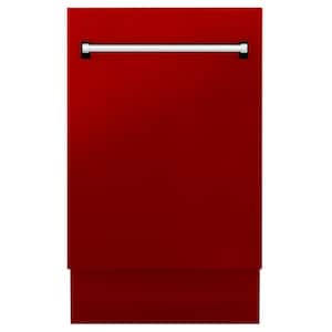 Tallac Series 18 in. Top Control 8-Cycle Tall Tub Dishwasher with 3rd Rack in Red Gloss