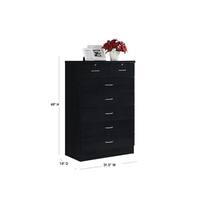 7-Drawer Black Chest