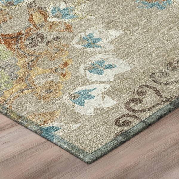 Chantille Machine Washable Indoor/Outdoor Abstract ACN2996 Khaki 10 ft. x 14 ft. Area Rug