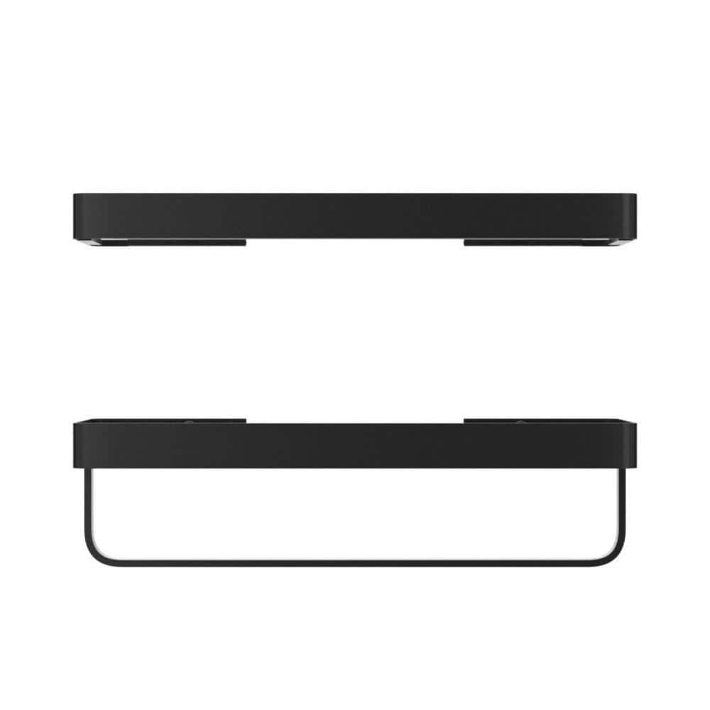 15.7 in. W x 4.68 in. D Black Decorative Wall 2-Tier Floating Shelf with Removable Hooks price history on PriceWatchPro