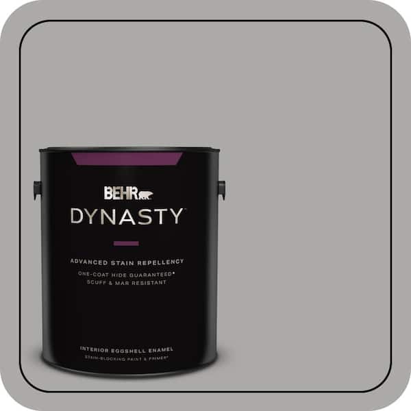 BEHR DYNASTY 1 gal. #PPU18-14 Cathedral Gray One-Coat Hide Eggshell Enamel Interior Stain-Blocking Paint & Primer