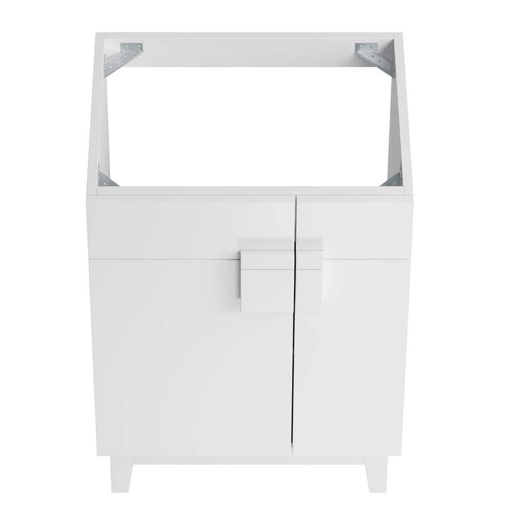 Miles White 24" Particleboard Bathroom Vanity Cabinet