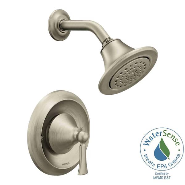 MOEN Wynford Single-Handle 1-Spray Posi-Temp Shower Faucet Trim Kit in Brushed Nickel (Valve Not Included)
