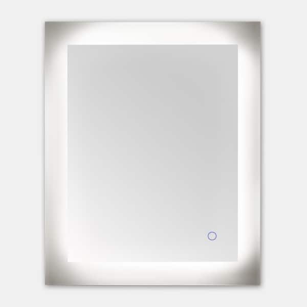 Royal 24 in. W x 34 in. H Frameless Rectangular LED Light Bathroom Vanity Mirror in Clear