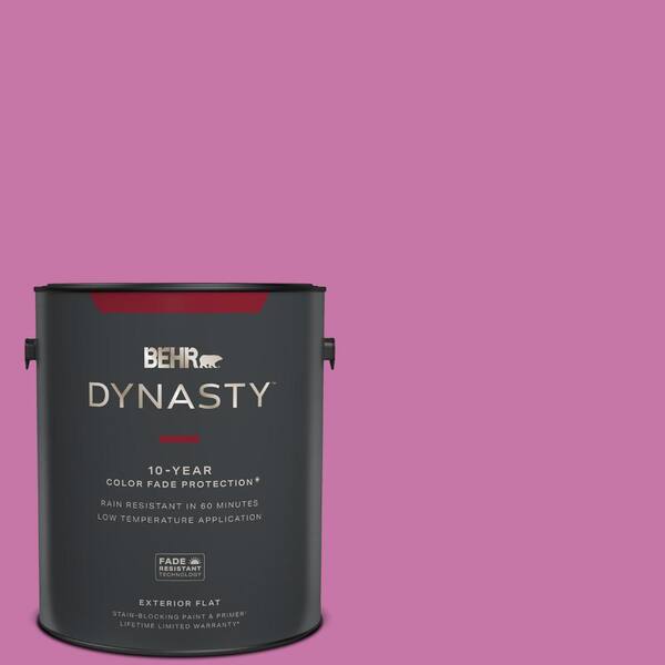 BEHR DYNASTY 1 gal. 680B5 Strawberry Freeze Flat Exterior StainBlocking Paint & Primer 465301