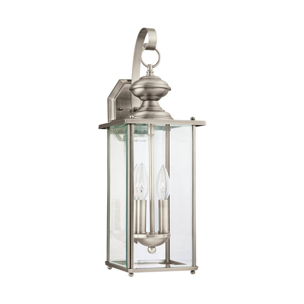 Antique Brushed Nickel 2-Light LED Outdoor Lantern