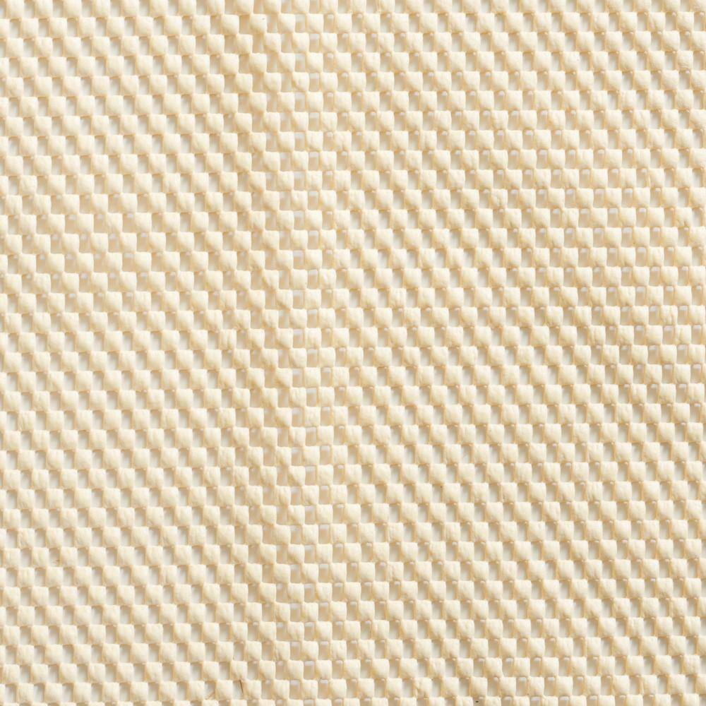 4' x 6' Non-Slip Beige Polyester and Vinyl Rug Pad