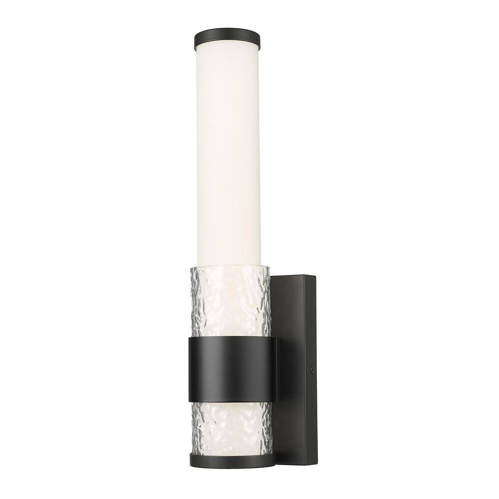 Egon 1-Light Matte Black LED Wall Sconce with Matte Opal Glass Shade price history on PriceWatchPro