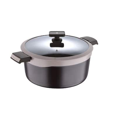 KENMORE Arlington 4.5 qt. Aluminum Dutch Oven with Lid in Black 985118650M  - The Home Depot