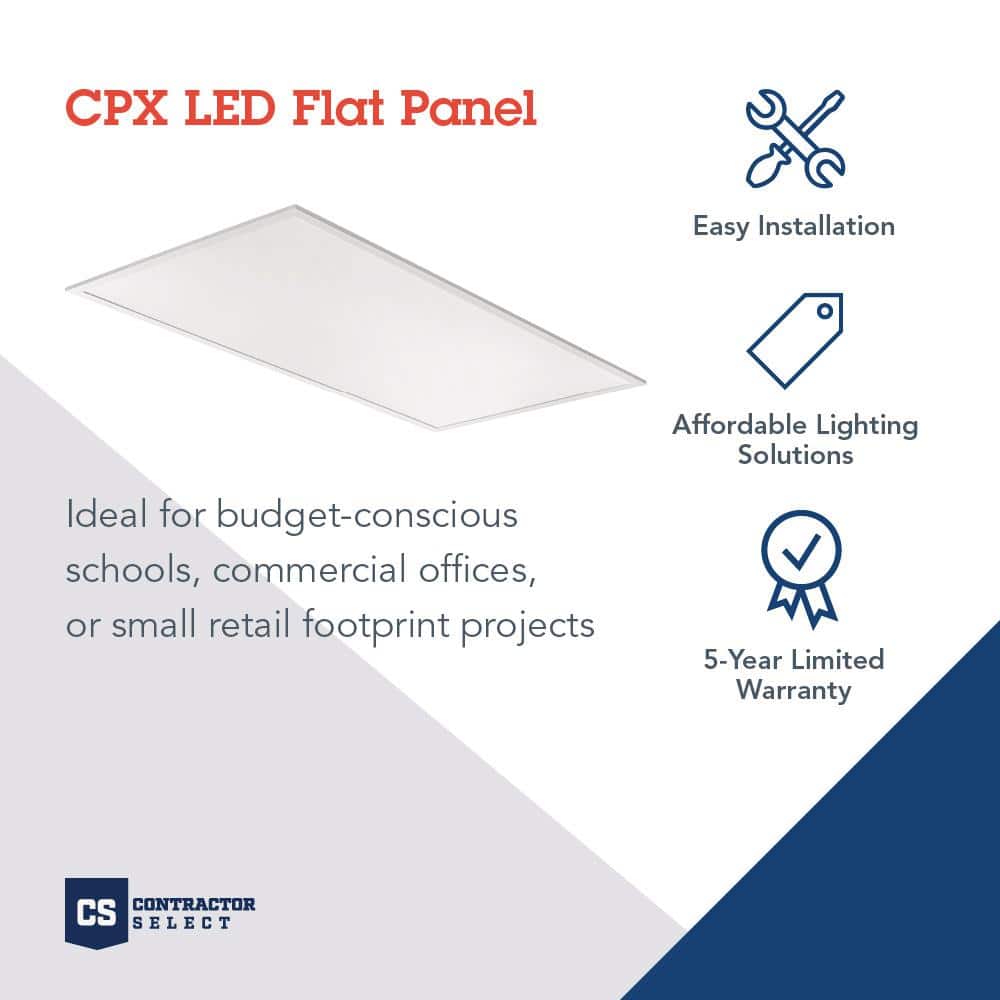 White Aluminum 2x4 LED Flat Panel Ceiling Light