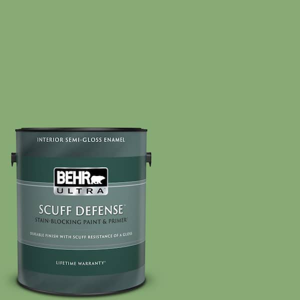 BEHR ULTRA 1 gal. #440D-5 Pesto Extra Durable Semi-Gloss Enamel Interior Paint & Primer
