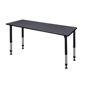 Rumel 60 in. x 24 in. H Grey Adjustable Classroom Table