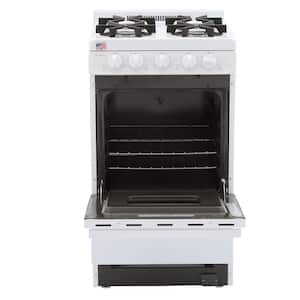 20 in. 2.42 cu. ft. Battery Spark Ignition Gas Range in White