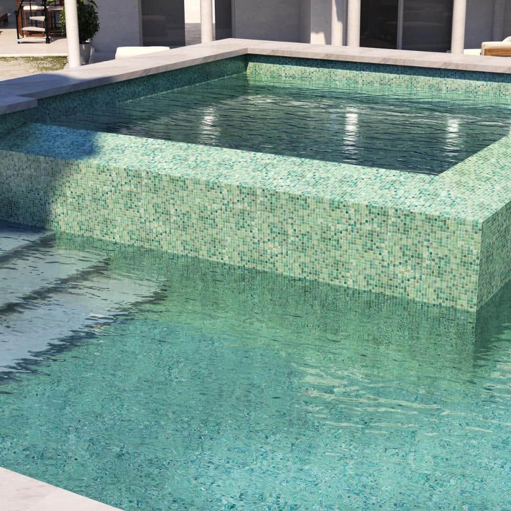 Sprite Green Polished Glass Mosaic Wall Tile