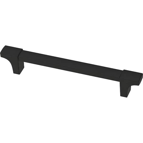 Liberty Modern Track 5-1/16 in. (128 mm) Modern Matte Black Cabinet Drawer Bar Pull