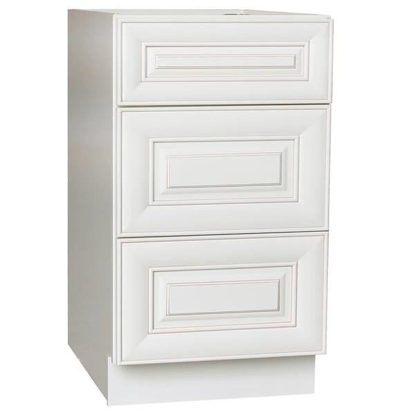 Plywell Ready to Assemble 15 in. x 34.5 in. x24 in. Shaker Base Cabinet with 1 Door and 1 Drawer in Antique White