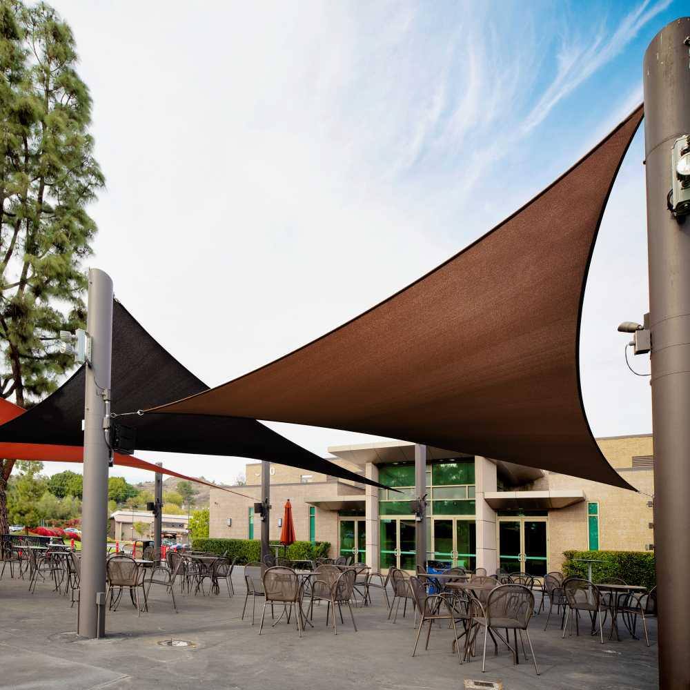 16' x 16' x 16' Brown Polyethylene Triangle Sun Shade Sail