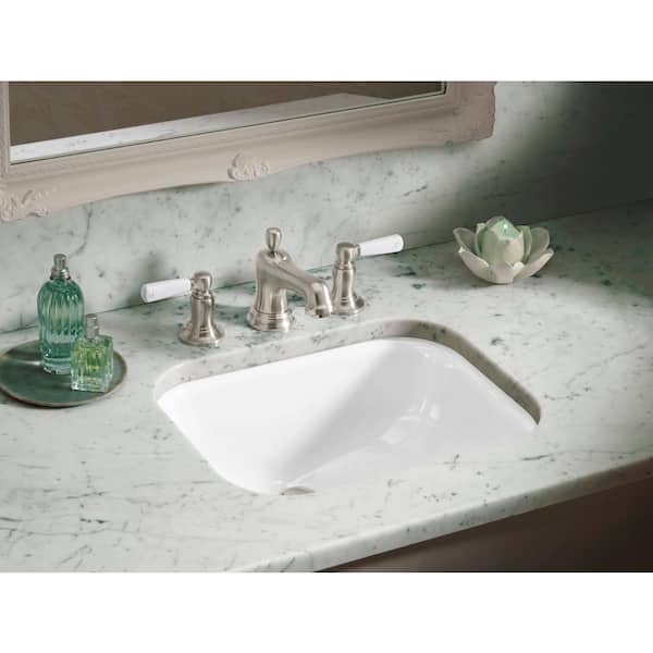Tahoe Undermount Cast Iron Bathroom Sink in White