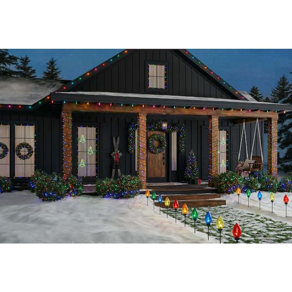 Home Accents Holiday 20 in. Multi-Colored Giant C7 LED Pathway