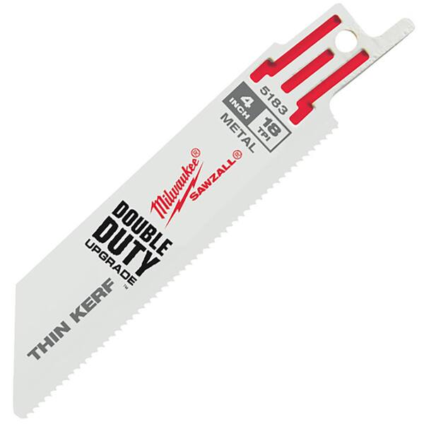 Milwaukee 4 in. 18 Teeth per in. Medium Metal Cutting SAWZALL Reciprocating Saw Blades (10 Pack)